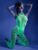 Fantasy Lingerie Glow Neon Green Moonbeam Crotchless Fishnet Bodystocking