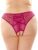 Fantasy Lingerie Bottoms Up Plus Size Pink Daisy Lace Crotchless Panties