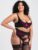 Lovehoney Plus Size Boudoir Belle Cherry Quarter Cup Bra Set