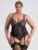 Lovehoney Plus Size Entice Me Black Lace Basque Set