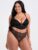 Lovehoney Plus Size Secret Noir Sheer Spot Mesh Bra Set