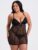 Lovehoney Plus Size Secret Noir Sheer Dot Mesh Dress