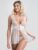 Lovehoney Vintage Romance Sheer Ivory Lace Babydoll Corset Set