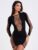 Lovehoney Black Criss-Cross Long Sleeve Dress