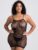 Lovehoney Plus Size Black Fishnet and Lace Mini Dress