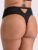 Lovehoney Plus Size Black Sheer Mesh High-Waisted Thong