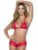 Mapale Wet Look Red Triangle Bra