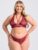 Lovehoney Plus Size Late Night Liaison Wine Crotchless Bra Set