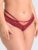 Lovehoney Plus Size Late Night Liaison Wine Crotchless Brazilian Panties