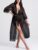 Lovehoney Plus Size Empress Black Mesh Long Robe