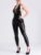 Lovehoney Fierce Leather Look Lace-Up Black Catsuit