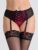 Lovehoney Boudoir Belle Cherry High-Waisted Brazilian Garter Panties