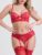 Lovehoney Parisienne Charm Red Lace Crotchless Bra Set