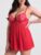 Lovehoney Plus Size Parisienne Charm Red Lace Babydoll Set