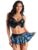 Fantasy Lingerie Secret Crush Wet Look Tartan Costume